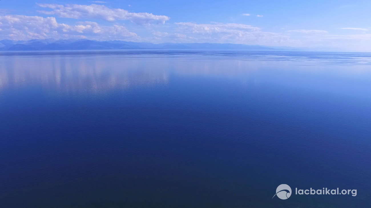 Lac Baïkal à vol d'oiseau. Nord du Baikal, Sibérie
