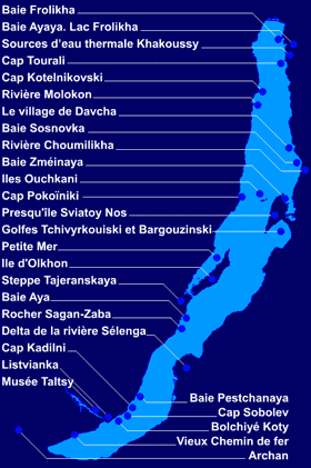 Carte du Baikal - Que découvrir?